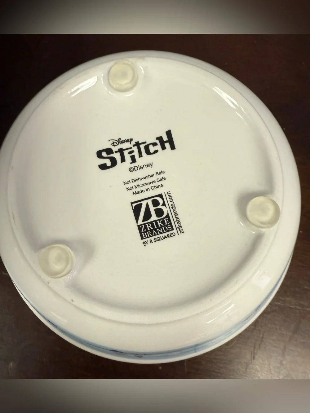 Disney Lilo & Stitch Ceramic Pet Cat Dog Food Bowl Non Slip Rubber Feet Santa